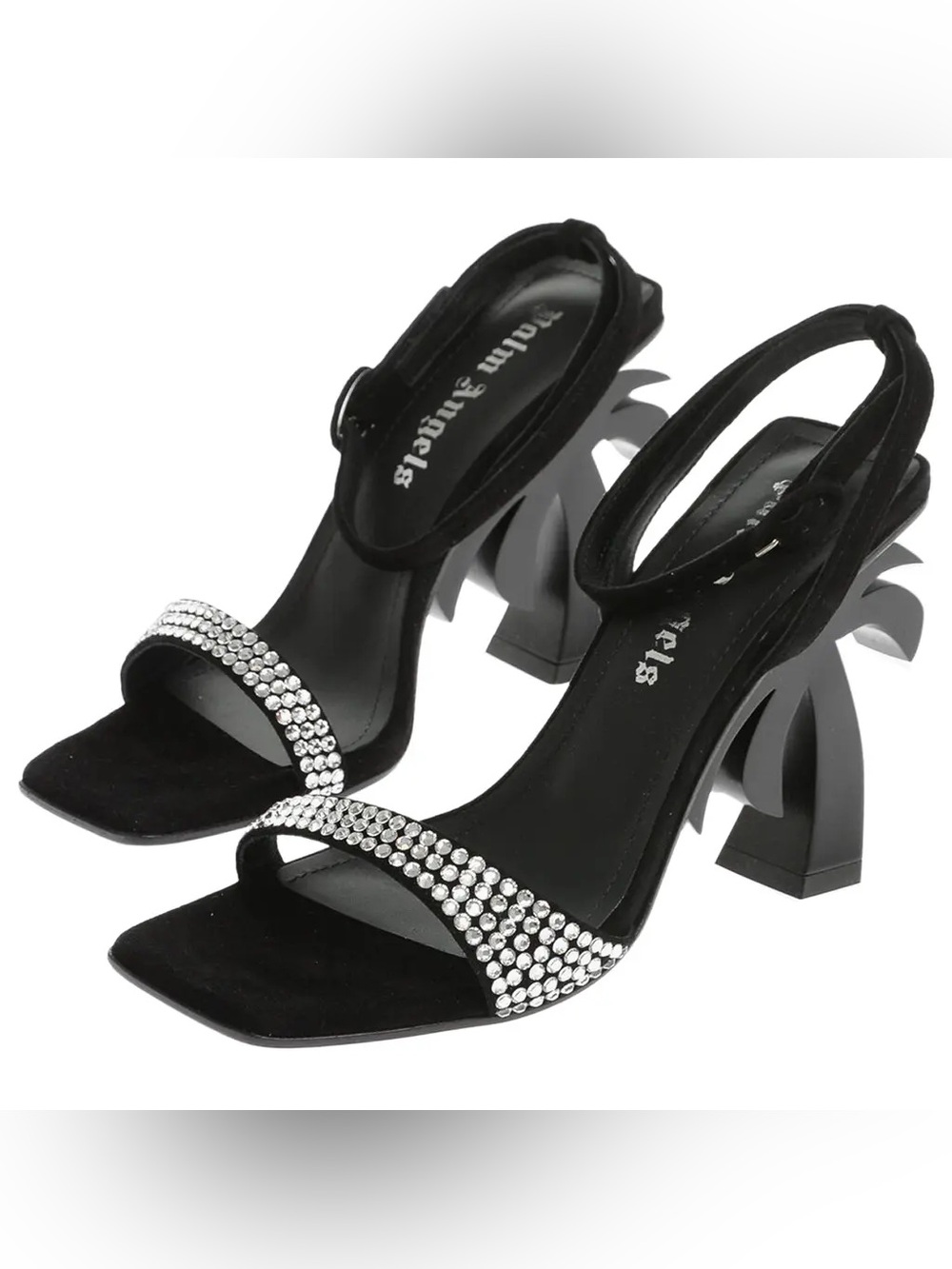 Palm Angels Palm Embellished Suede Sandals